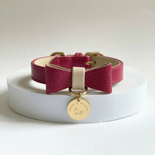 Load image into Gallery viewer, Raspberry Ripple Traditional Dog Collar
