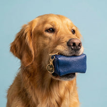 Load image into Gallery viewer, Blue Leather Poo Bag holder