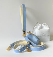 Load image into Gallery viewer, Azure Blue Traditional Leather Dog Lead