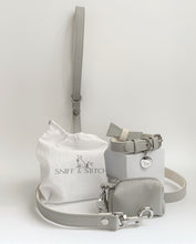 Load image into Gallery viewer, Squirrel Grey Leather Bow Tie