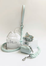 Load image into Gallery viewer, Aquamarine Traditional Leather and Rope Dog Lead