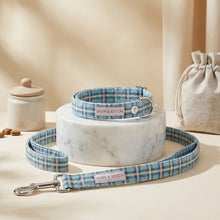 Load image into Gallery viewer, Comfy Cotton Blue Tartan Lead
