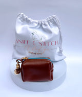 Brown & Blue Poo Bag holder