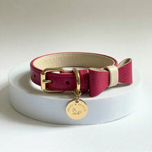 Load image into Gallery viewer, Raspberry Ripple Traditional Dog Collar
