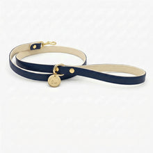 Load image into Gallery viewer, Blue Traditional Leather Dog Lead
