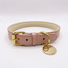 Load image into Gallery viewer, Puppy Pink Leather Traditional Dog Collar
