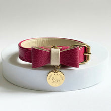 Load image into Gallery viewer, Raspberry Ripple Traditional Dog Collar
