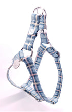 Load image into Gallery viewer, Comfy Cotton Blue Tartan Harness
