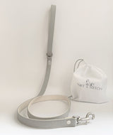 Squirrel Grey Traditional Leather Dog Lead
